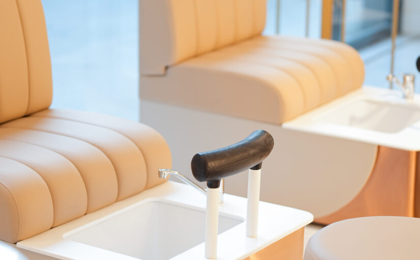 Luxuriöser Pediküre Spa Bereich für Beauty Salon, Spa oder Kosmetikstudio Einrichtung.