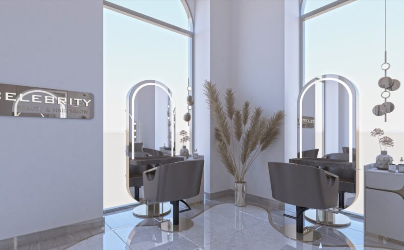 Friseur Stylingplatz in der Celebrity Hairlounge Wien mit hochwertiger Saloneinrichtung