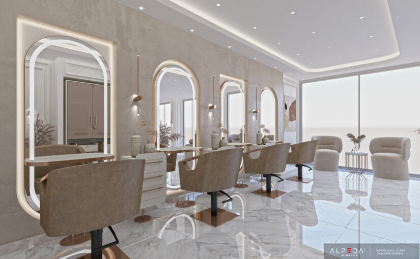 Moderner Stylingbereich mit Premium Friseurstühlen und eleganter Innenarchitektur für Friseursalons.